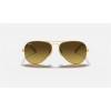 Ray Ban Aviator Gradient RB3025 Brown Gradient Gold Sunglasses