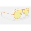 Ray Ban Aviator Solid Evolve Yellow Photochromic Evolve Orange Sunglasses