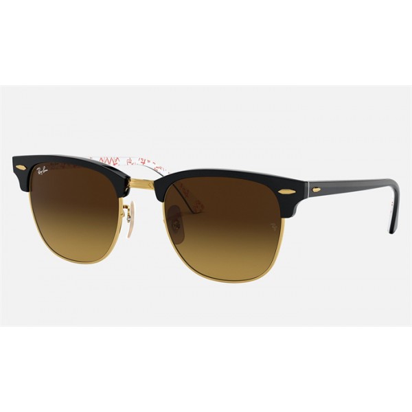 Ray Ban Clubmaster Collection RB3016 Brown Black Sunglasses