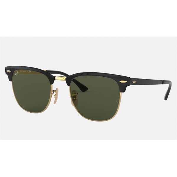 Ray Ban Clubmaster Metal RB3716 Classic G-15 + Black Frame Green Classic G-15 Lens Sunglasses