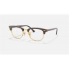 Ray Ban Clubmaster Optics RB5154 Demo Lens + Brown Gold Frame Clear Lens Sunglasses