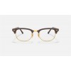 Ray Ban Clubmaster Optics RB5154 Demo Lens + Brown Gold Frame Clear Lens Sunglasses