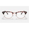 Ray Ban Clubmaster Optics RB5154 Demo Lens + Pink Havana Frame Clear Lens Sunglasses
