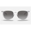 Ray Ban Erika Color Mix Low Bridge Fit RB4171 + Shiny Transparent Frame Grey Lens Sunglasses