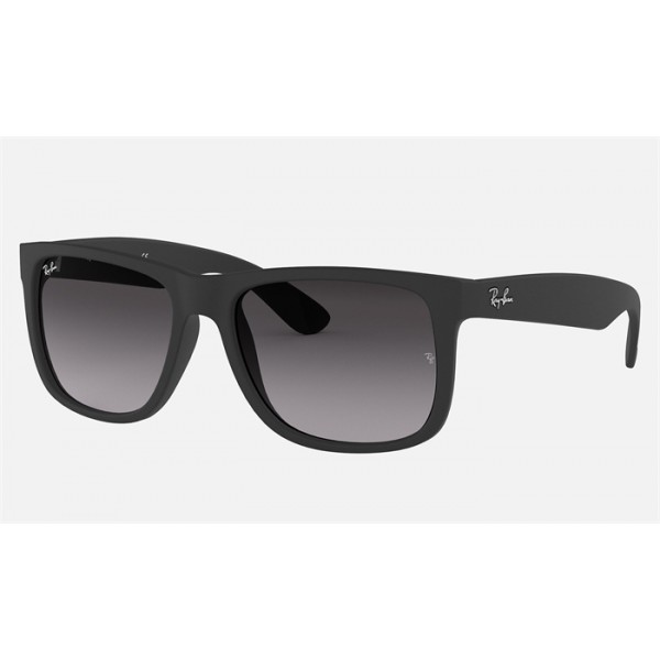 Ray Ban Justin Classic Low Bridge Fit RB4165 + Black Frame Grey Lens Sunglasses