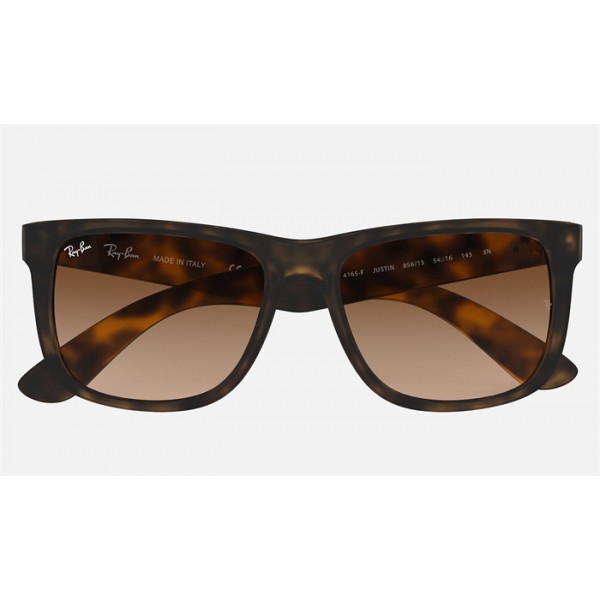Ray Ban Justin Classic Low Bridge Fit RB4165 + Tortoise Frame Brown Lens Sunglasses