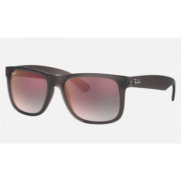 Ray Ban Justin Flash Lenses RB4165 Mirror + Grey Frame Grey Mirror Lens Sunglasses