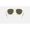 Ray Ban Marshal RB3648 Gold Frame Green Solid Lens Sunglasses