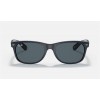 Ray Ban New Wayfarer @Collection RB2132 Classic + Blue Frame Blue/Gray Classic Lens Sunglasses