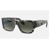 Ray Ban Nomad Fleck RB2187 Grey Havana Frame Grey Gradient Lens Sunglasses