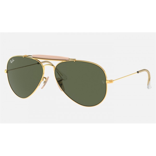 Ray Ban Outdoorsman II RB3029 Green Classic G-15 Gold Sunglasses