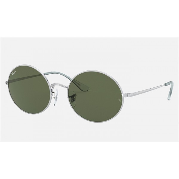 Ray Ban Oval RB1970 Green Classic G-15 Silver Sunglasses