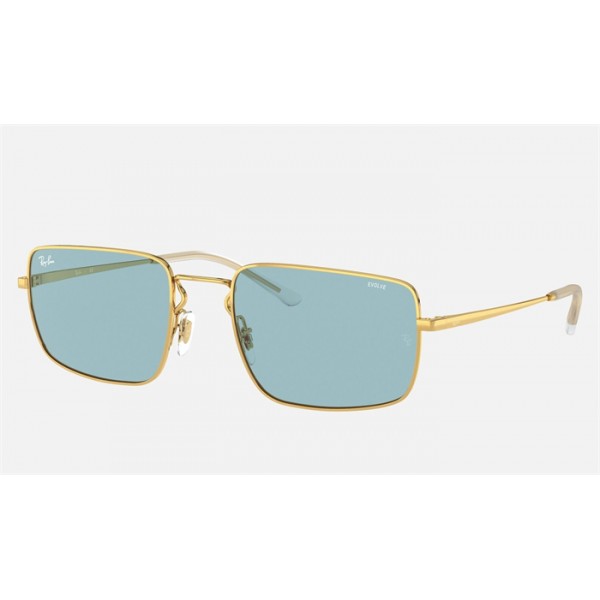 Ray Ban RB3669 Blue Photochromic Shiny Gold Sunglasses