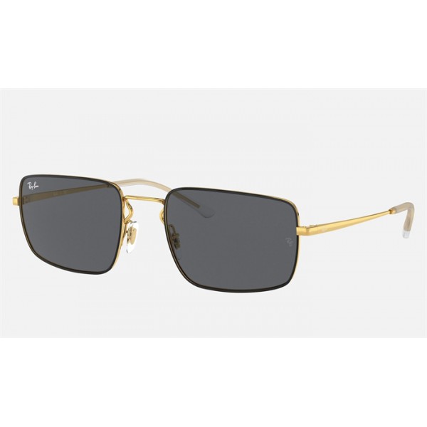 Ray Ban RB3669 Grey Classic Shiny Gold Sunglasses