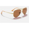 Ray Ban RB3689 Brown Polarized Classic B-15 Gold Sunglasses