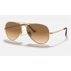 Ray Ban RB3689 Light Brown Gradient Gold Sunglasses