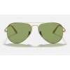 Ray Ban RB3689 Polarized Classic G-15 Gold Sunglasses