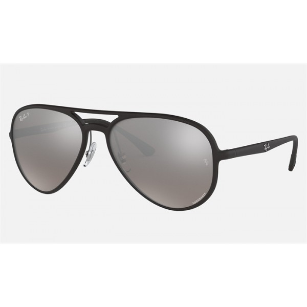 Ray Ban RB4320 Chromance Silver Mirror Chromance Black Sunglasses