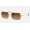 Ray Ban Rectangle RB1969 Brown Gold Sunglasses