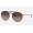 Ray Ban Round Blaze Round Double Bridge RB3614 Gradient + Gunmetal Frame Brown Gradient Lens Sunglasses