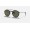 Ray Ban Round Double Bridge RB3647 Polarized Classic G-15 + Black Frame Green Classic G-15 Lens Sunglasses