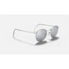 Ray Ban Round Flash Lenses RB3447 Flash + Silver Frame Silver Flash Lens Sunglasses
