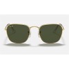 Ray Ban Round Frank Legend RB3857 Classic G-15 + Gold Frame Green Classic G-15 Lens Sunglasses