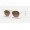 Ray Ban Round Hexagonal Flat Lenses RB3548 Gradient + Gold Frame Brown Gradient Lens Sunglasses