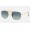 Ray Ban Round Marshal II RB3648 Gradient + Gold Frame Blue Gradient Lens Sunglasses