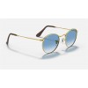Ray Ban Round Metal Collection Online Exclusives RB3447 Light Blue Gold Sunglasses