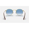 Ray Ban Round Metal Collection Online Exclusives RB3447 Light Blue Gold Sunglasses