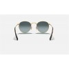 Ray Ban Round Metal RB3447 Gold Frame Blue Gradient Lens Sunglasses