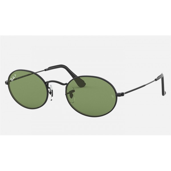 Ray Ban Round Oval @Collection RB3547 Polarized Classic G-15 + Black Frame Green Classic G-15 Lens Sunglasses