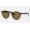 Ray Ban Round RB2180 Low Bridge Fit Classic B-15 + Red Frame Brown Classic B-15 Lens Sunglasses