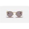 Ray Ban Round Washed Evolve RB3447 Photochromic Evolve + Gold Frame Grey Photochromic Evolve Lens Sunglasses