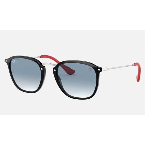 Ray Ban Scuderia Ferrari Collection RB2448 Light Blue Black Sunglasses