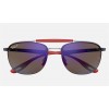 Ray Ban Scuderia Ferrari Collection RB3662 Blue Mirror Chromance Silver Sunglasses