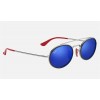Ray Ban Scuderia Ferrari Collection RB3847 Blue Mirror Silver Sunglasses