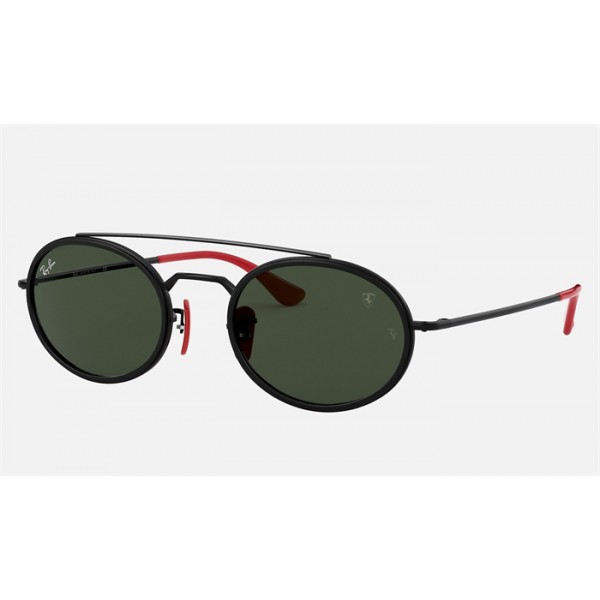 Ray Ban Scuderia Ferrari Collection RB3847 Green Classic G-15 Black Sunglasses