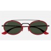 Ray Ban Scuderia Ferrari Collection RB3847 Green Classic G-15 Red Sunglasses