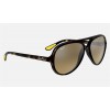 Ray Ban Scuderia Ferrari Collection RB4125 Brown Mirror Tortoise Sunglasses