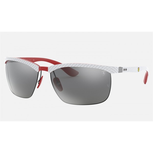 Ray Ban Scuderia Ferrari Collection RB8324 Grey Mirror Grey Sunglasses