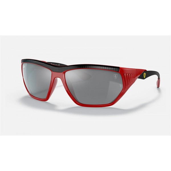 Ray Ban Scuderia Ferrari Collection RB8359 Grey Mirror Red Sunglasses
