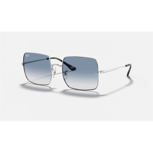 Ray Ban Square Classic RB1971 Light Blue Silver Sunglasses