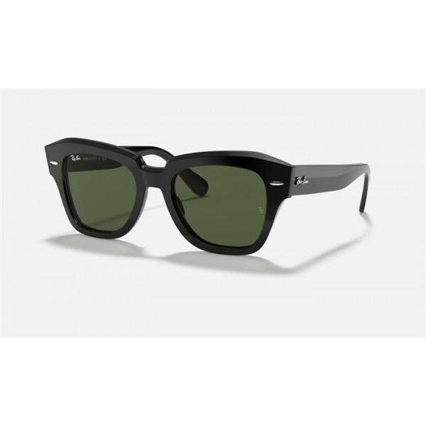 Ray Ban State Street RB2186 Classic G-15 + Black Frame Green Classic G-15 Lens Sunglasses
