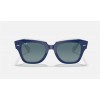Ray Ban State Street RB2186 + Blue Frame Blue Lens Sunglasses