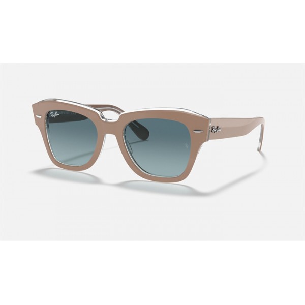 Ray Ban State Street RB2186 Blue Gradient Beige Sunglasses