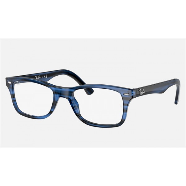 Ray Ban The Timeless RB5228 Demo Lens + Striped Blue Frame Clear Lens Sunglasses