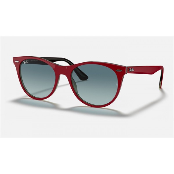 Ray Ban Wayfarer Ii Classic RB2185 Blue Gradient Red Sunglasses