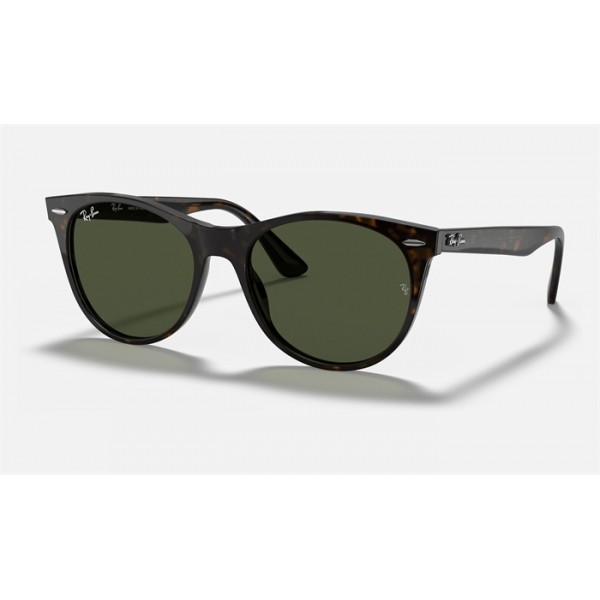 Ray Ban Wayfarer Ii Classic RB2185 Green Classic G-15 Tortoise Sunglasses